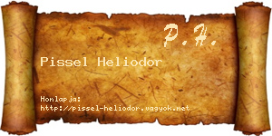 Pissel Heliodor névjegykártya